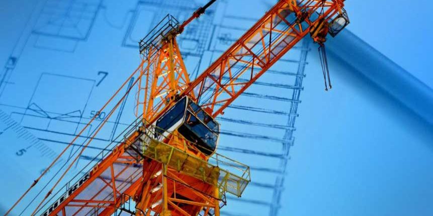 Engineering Plans with crane