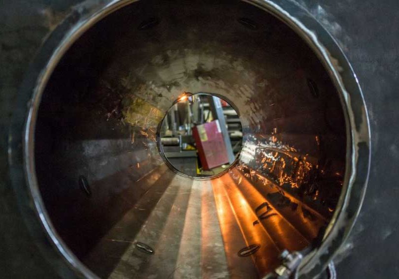 detail of pipe welding result