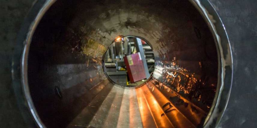 detail of pipe welding result